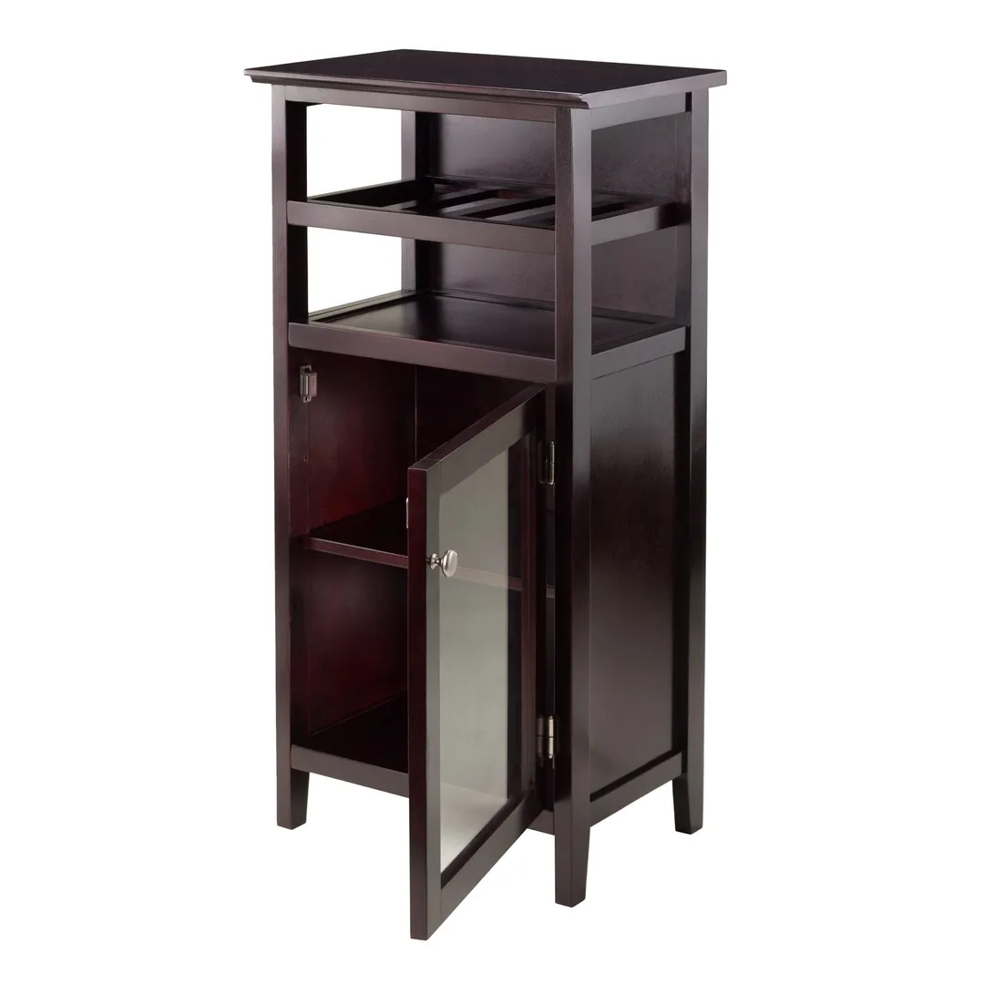 Winsome Wood 8-Bottle Espresso Wood Wine Cabinet, photo 2 of 10