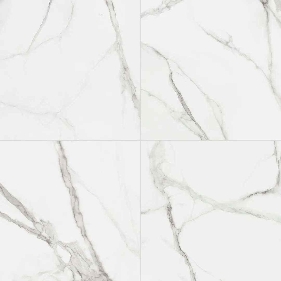 Satori Calacatta 32-in x 32-in Polished Porcelain Marble-Look Floor and Wall Tile, Rectified (13.78-sq ft/Carton), photo 6 of 10