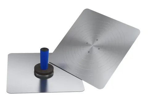 14-in Aluminum Drywall Hawk with 5-in Comfort Grip Handle and Rounded Corners