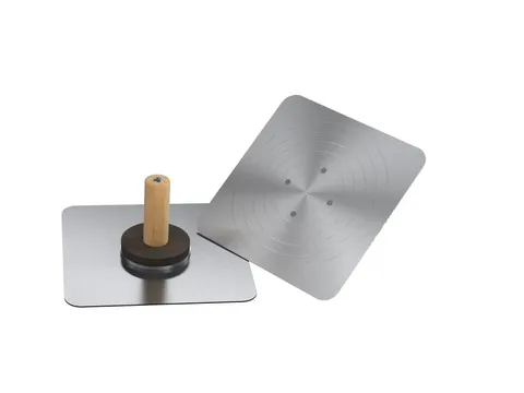 10-in Aluminum Drywall Hawk with 5-in Wood Handle and Callous Preventer