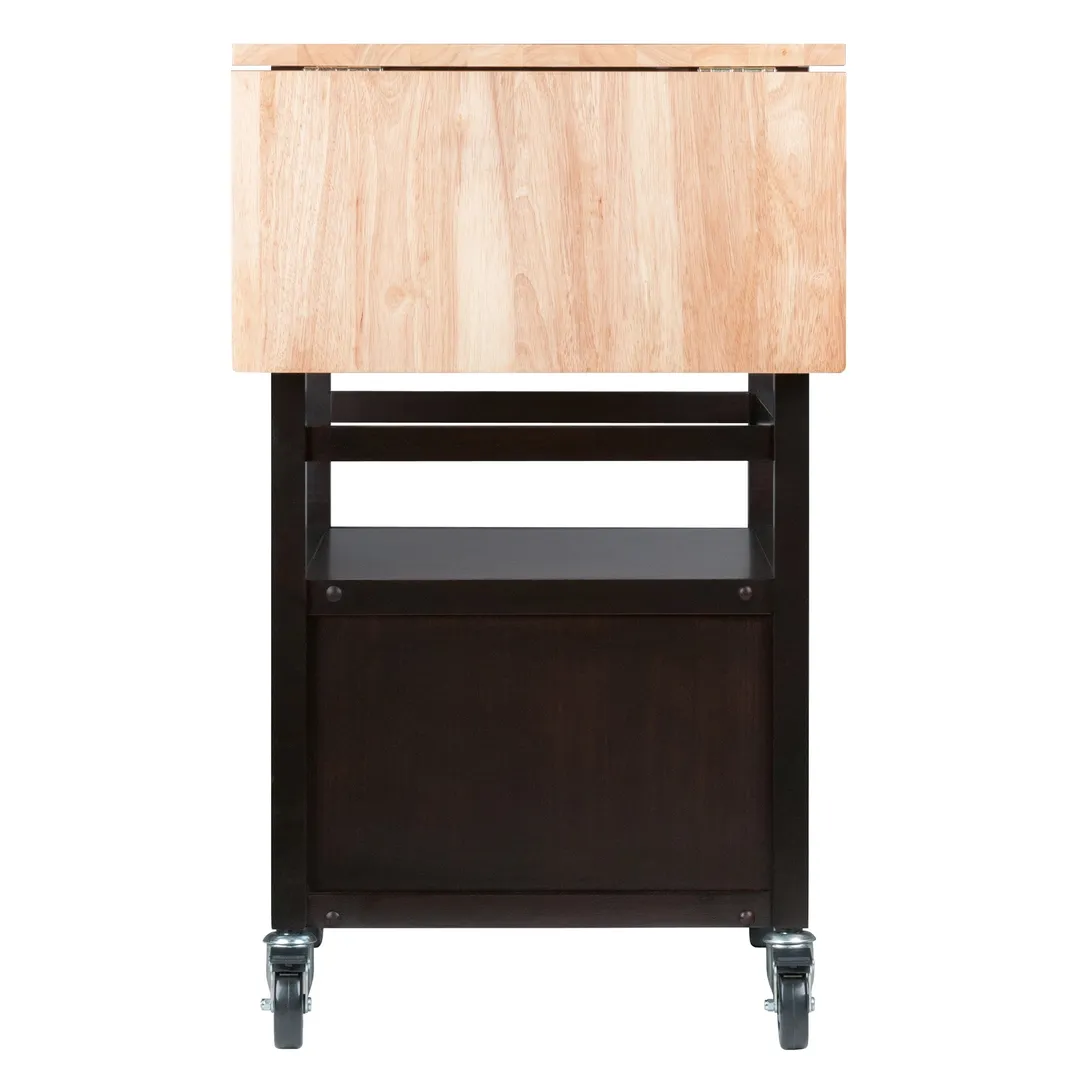 Winsome Wood Wood Base with Wood Top Rolling Kitchen Cart (20.08-in x 43.23-in x 33.54-in), photo 5 of 14