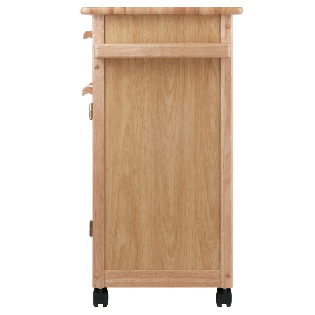 Winsome Wood Brown Composite Base with Composite Wood Top Rolling Kitchen Cart (18.2-in x 26.9-in x 34.5-in), photo 5 of 12