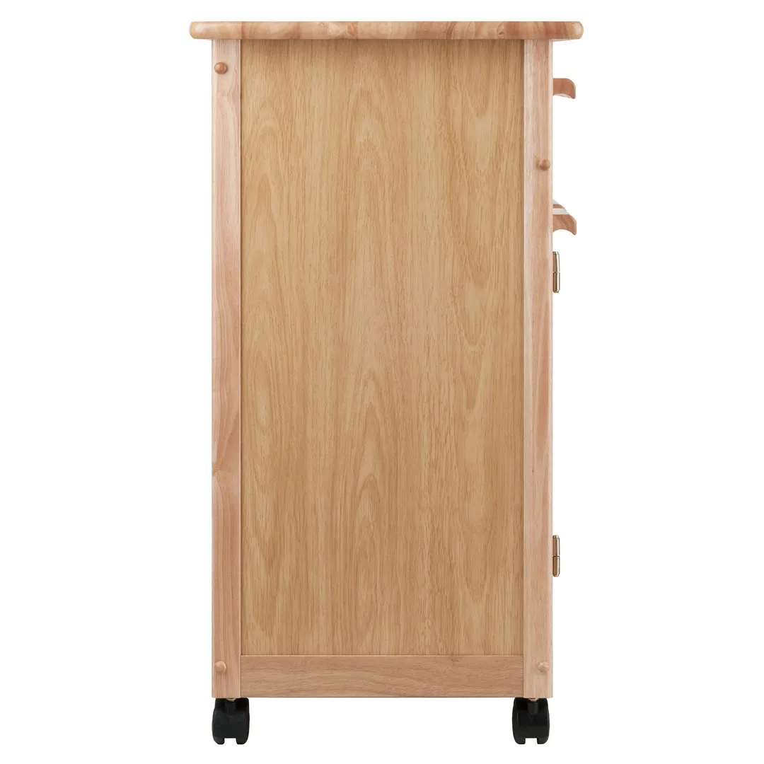 Winsome Wood Brown Composite Base with Composite Wood Top Rolling Kitchen Cart (18.2-in x 26.9-in x 34.5-in), photo 7 of 12