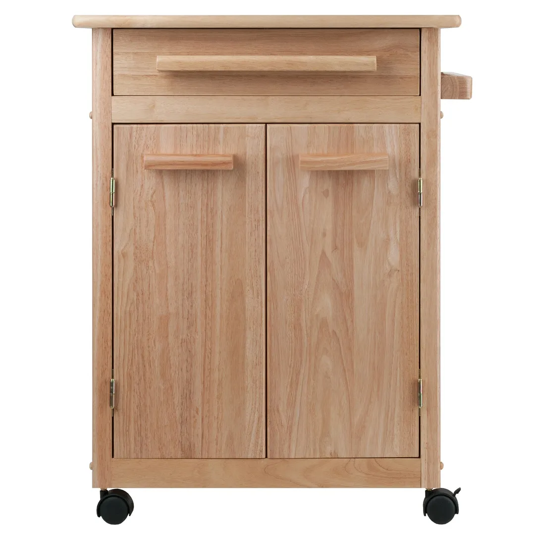 Winsome Wood Brown Composite Base with Composite Wood Top Rolling Kitchen Cart (18.2-in x 26.9-in x 34.5-in), photo 4 of 12