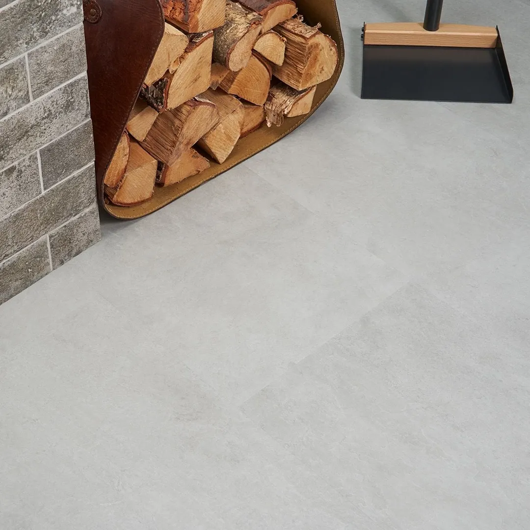 Artmore Tile Light Gray 28.0-mil x 12-in W Waterproof Click Lock Stone look Luxury Vinyl Tile Flooring ( 23.45-sq ft Carton ), photo 4 of 10