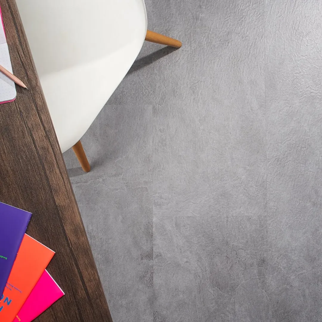 Artmore Tile Rogue Slate 28-mil 12-in W x 24-in L Waterproof Interlocking Vinyl Tile, photo 8 of 8