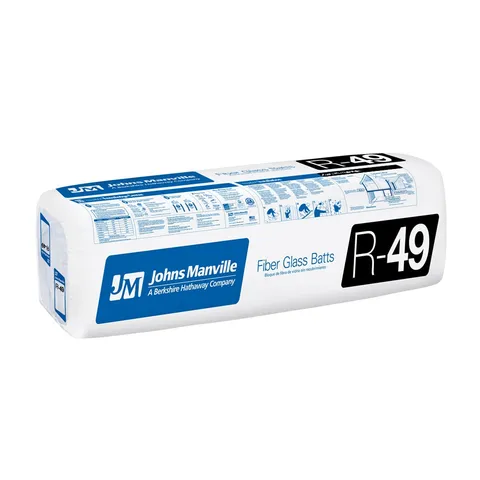 R-49 Unfaced Fiberglass Batt Insulation, 16 × 48 in, 32 sq ft