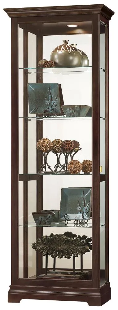 Curio cabinet Traditional Espresso Wood Curio Cabinet