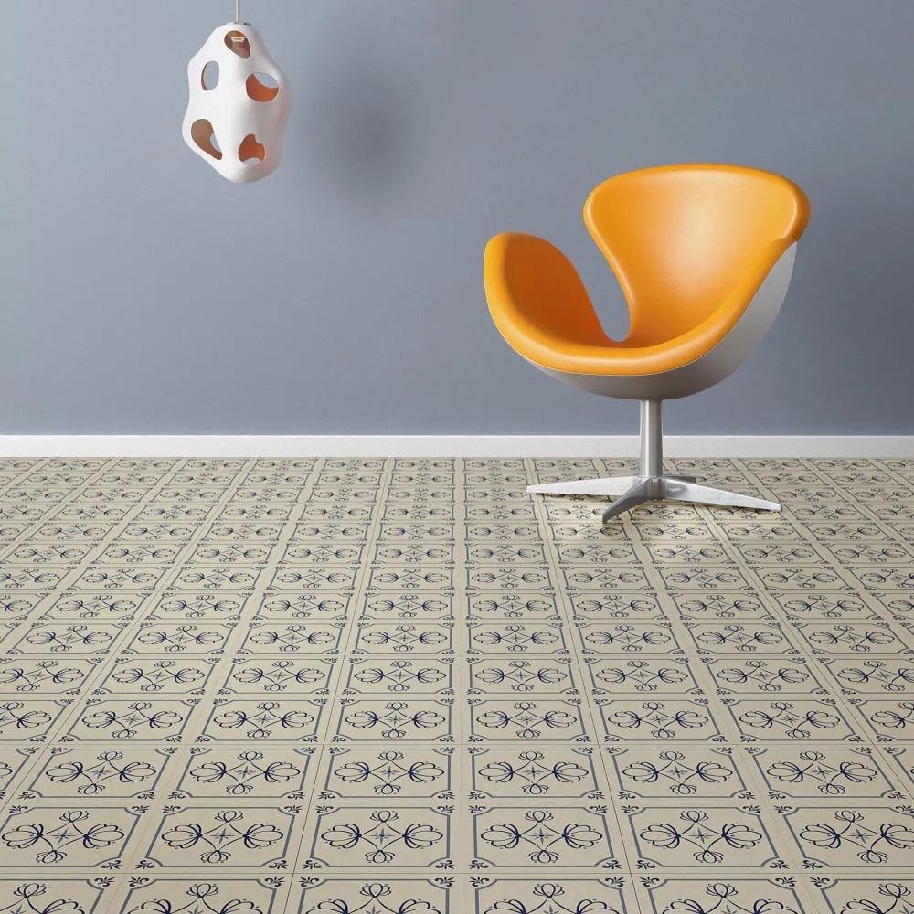 Perfection Floor Tile Geo Collection Azulejo/Satin 20-in x 20-in Water-Resistant Interlocking Luxury Vinyl Flooring, 16.7-sq ft Carton, photo 3 of 4