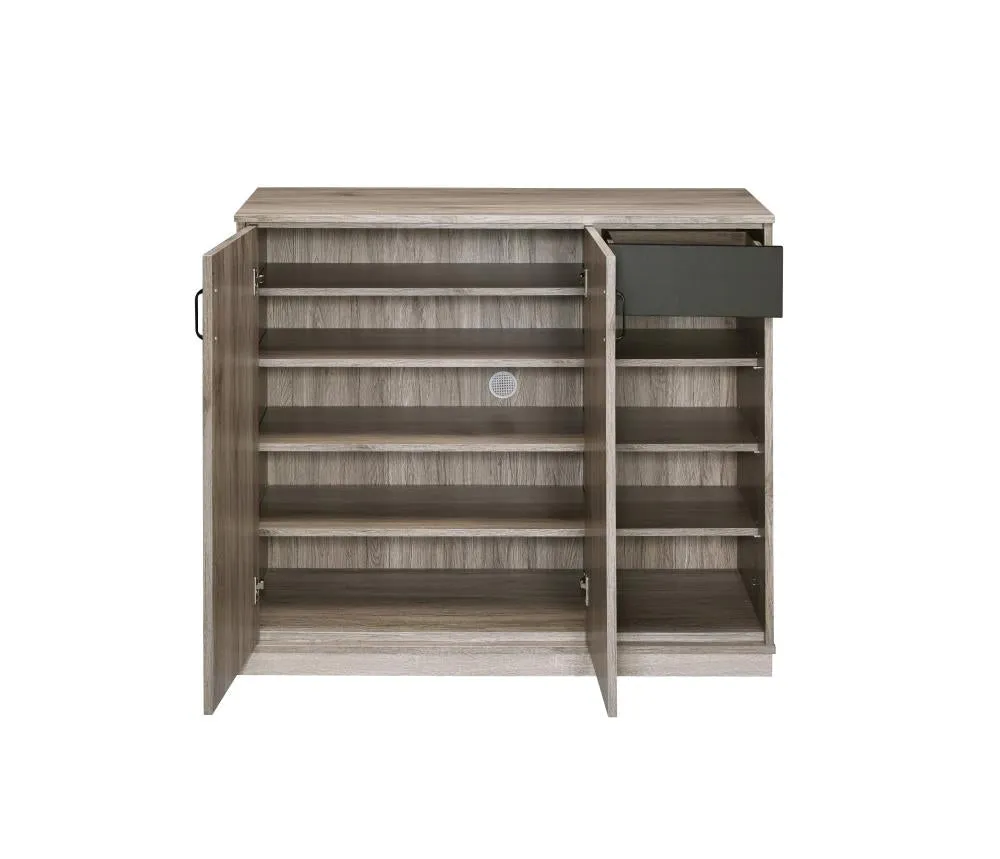 ACME FURNITURE Toski 45-in W x 40-in H Wood Composite Rustic Gray Oak Freestanding Utility Storage Cabinet, photo 2 of 4