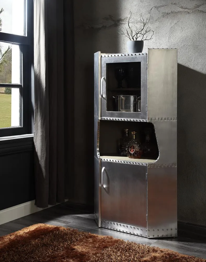 ACME FURNITURE Brancaster 30-in W x 57-in H Steel Aluminum Freestanding Utility Storage Cabinet, photo 3 of 4