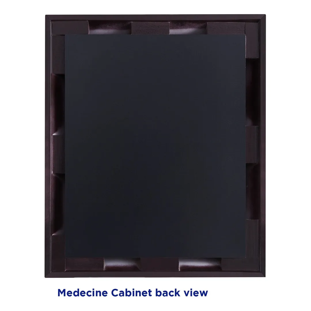 allen + roth 22.5-in x 27.5-in Fog Free Surface Mount Espresso Mirrored Soft Close Medicine Cabinet, photo 4 of 14