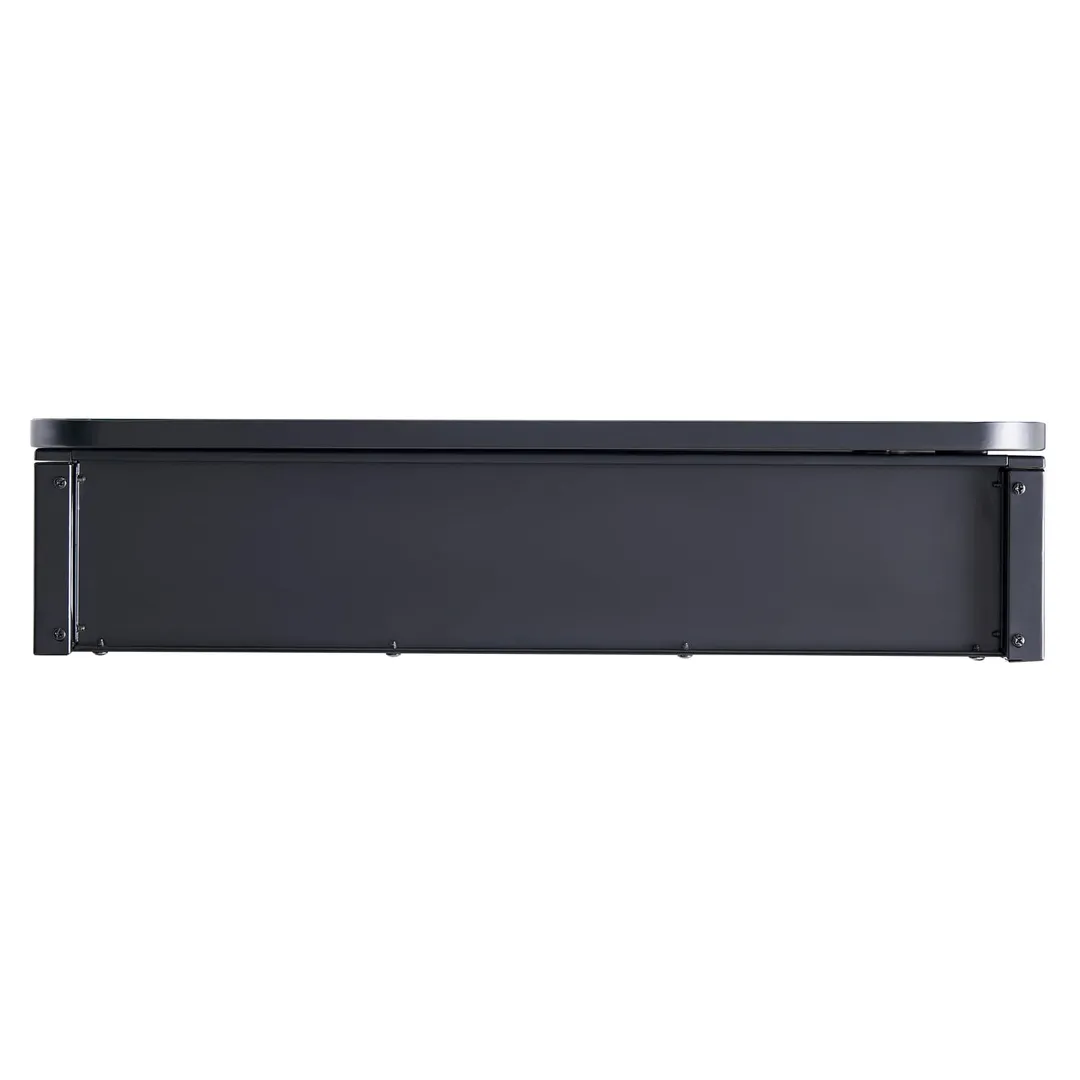 allen + roth 20-in x 26-in Surface/Recessed Mount Matte Black Mirrored Soft Close Medicine Cabinet, photo 4 of 10