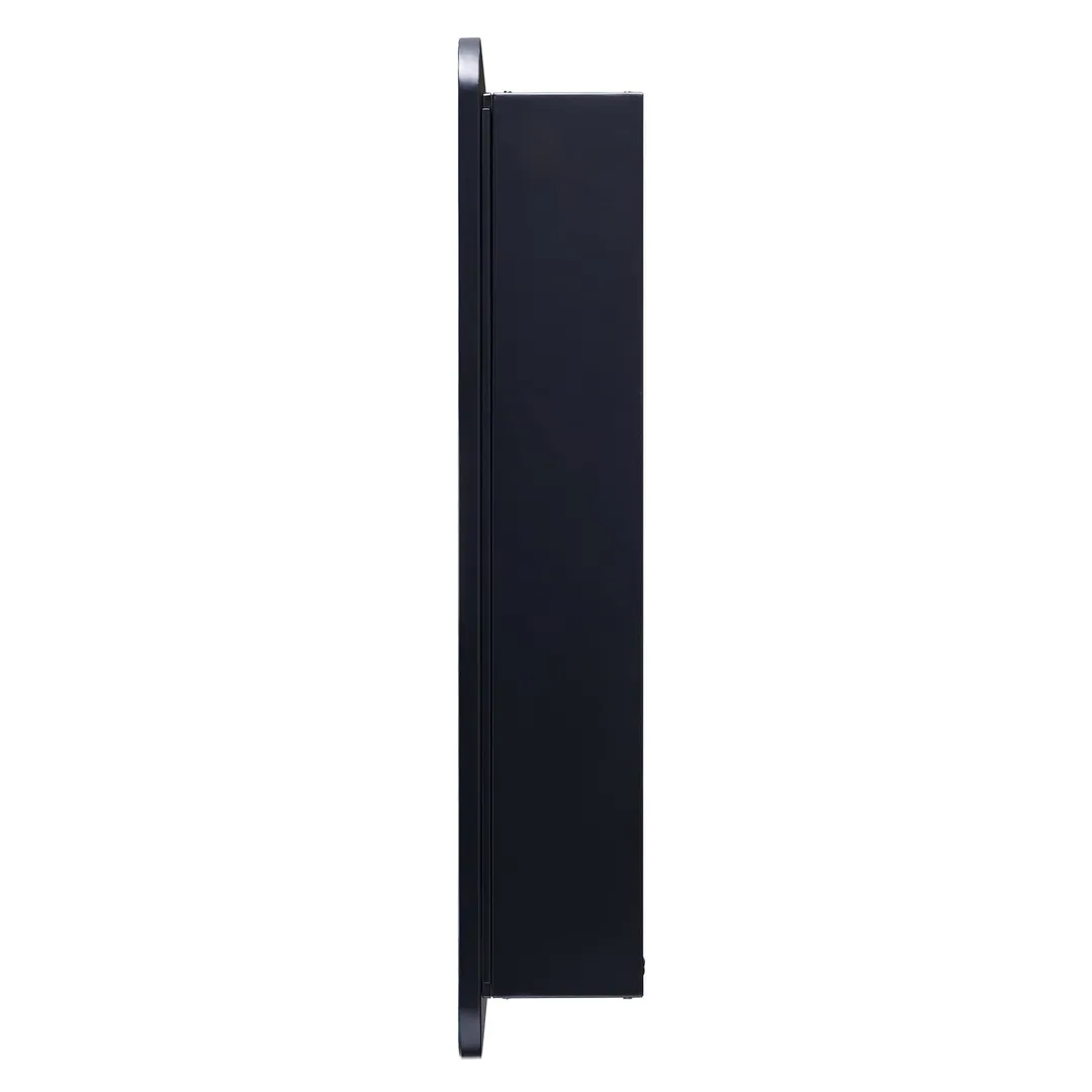 allen + roth 20-in x 26-in Surface/Recessed Mount Matte Black Mirrored Soft Close Medicine Cabinet, photo 5 of 10