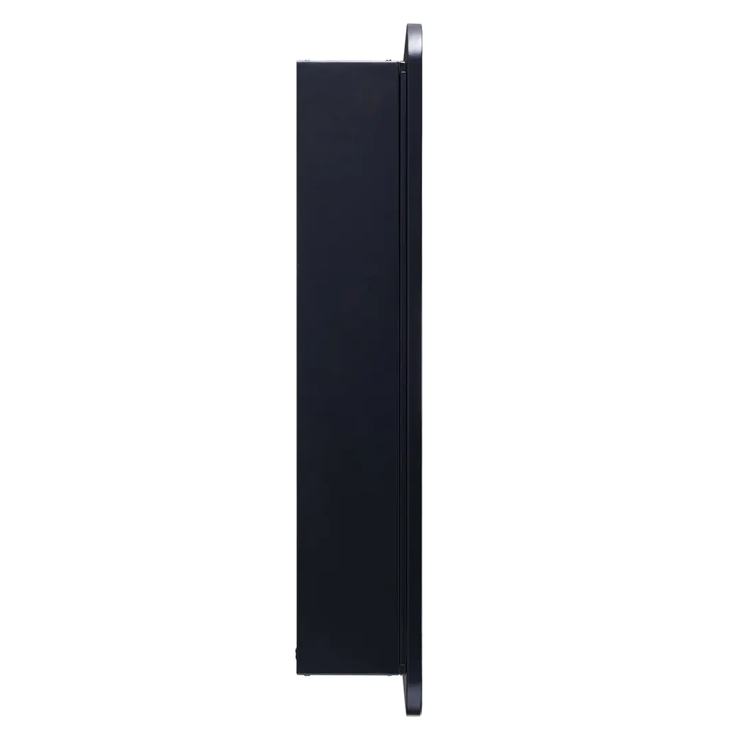 allen + roth 20-in x 26-in Surface/Recessed Mount Matte Black Mirrored Soft Close Medicine Cabinet, photo 6 of 10