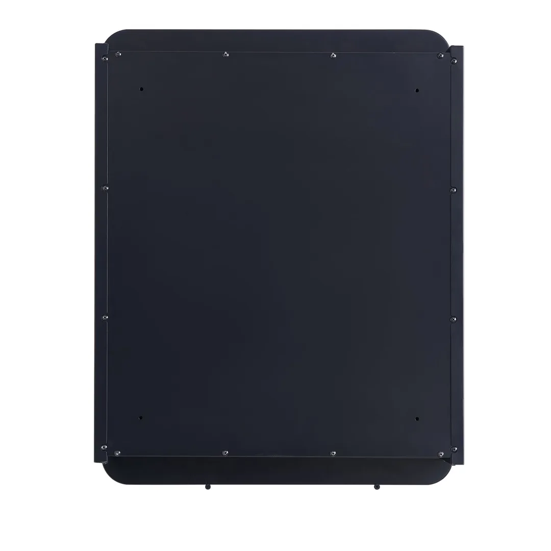 allen + roth 20-in x 26-in Surface/Recessed Mount Matte Black Mirrored Soft Close Medicine Cabinet, photo 2 of 10
