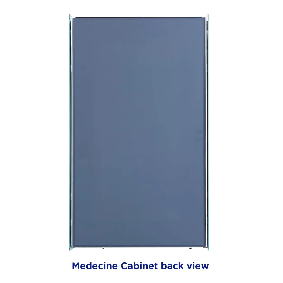allen + roth 15-in x 26-in Fog Free Surface/Recessed Mount Silver Mirrored Soft Close Medicine Cabinet, photo 3 of 14