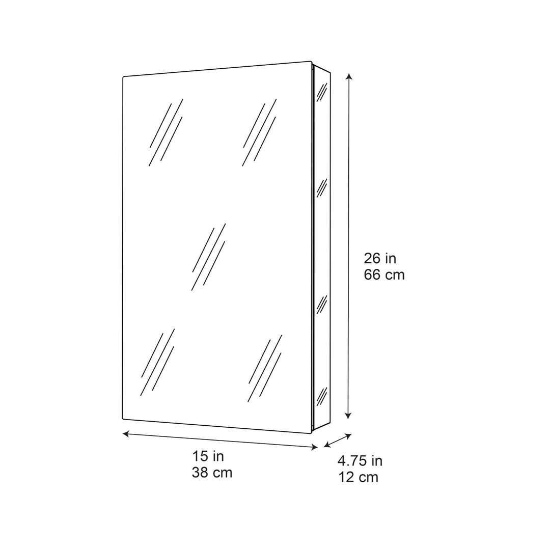 allen + roth 15-in x 26-in Fog Free Surface/Recessed Mount Silver Mirrored Soft Close Medicine Cabinet, photo 9 of 14