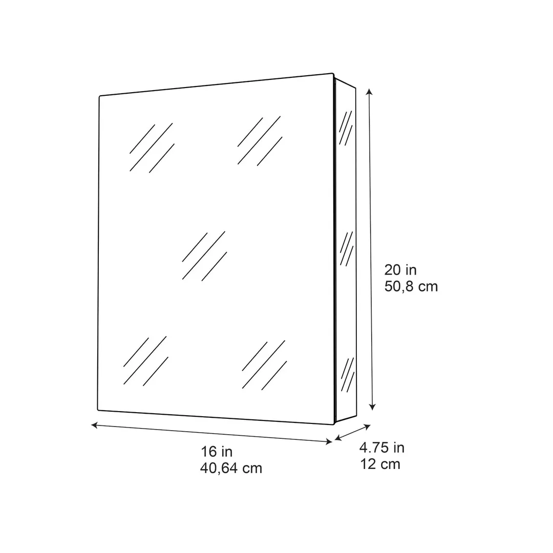 allen + roth 16-in x 20-in Fog Free Surface/Recessed Mount Silver Mirrored Soft Close Medicine Cabinet, photo 9 of 14