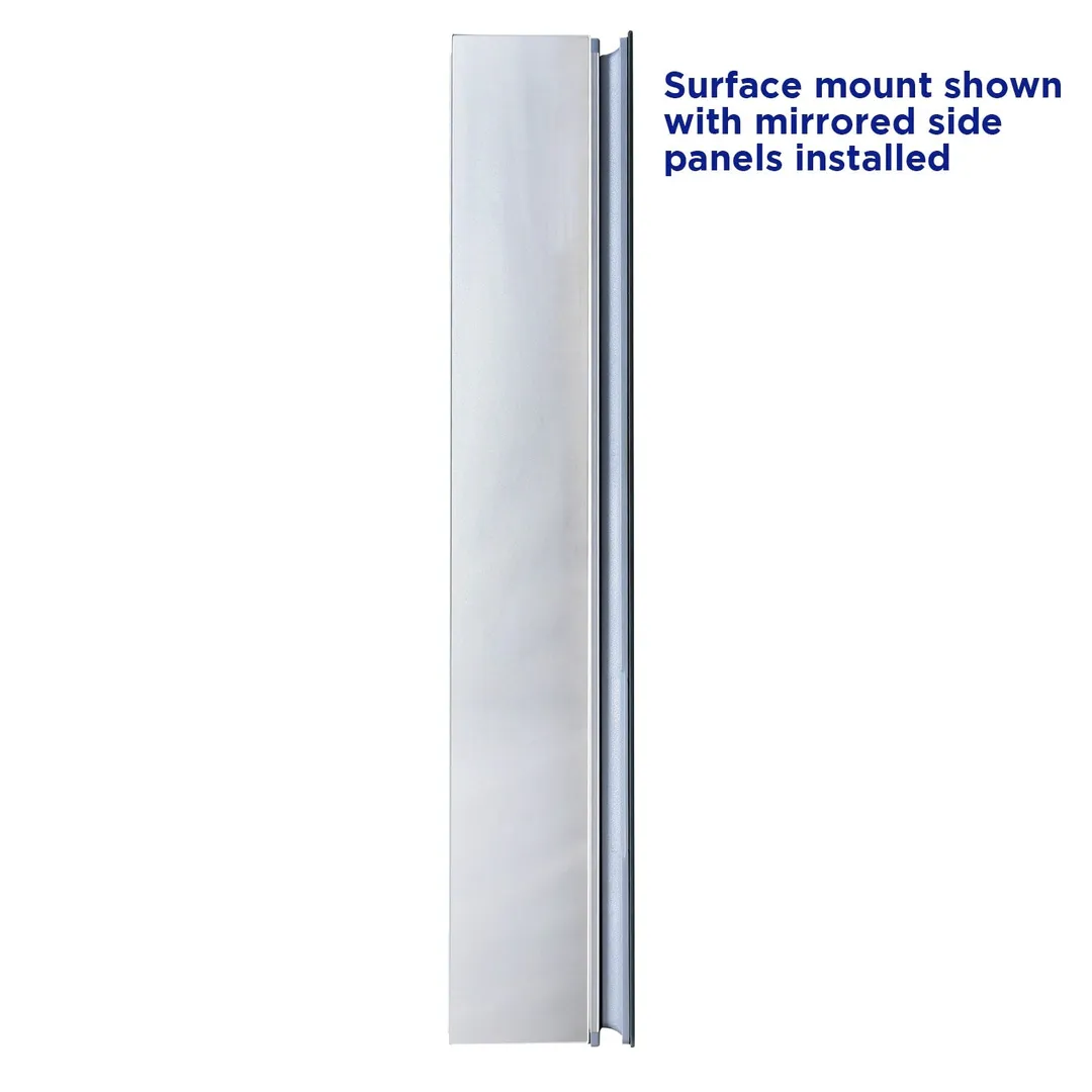 allen + roth 20-in x 26-in Fog Free Surface/Recessed Mount Silver Mirrored Soft Close Medicine Cabinet, photo 6 of 14