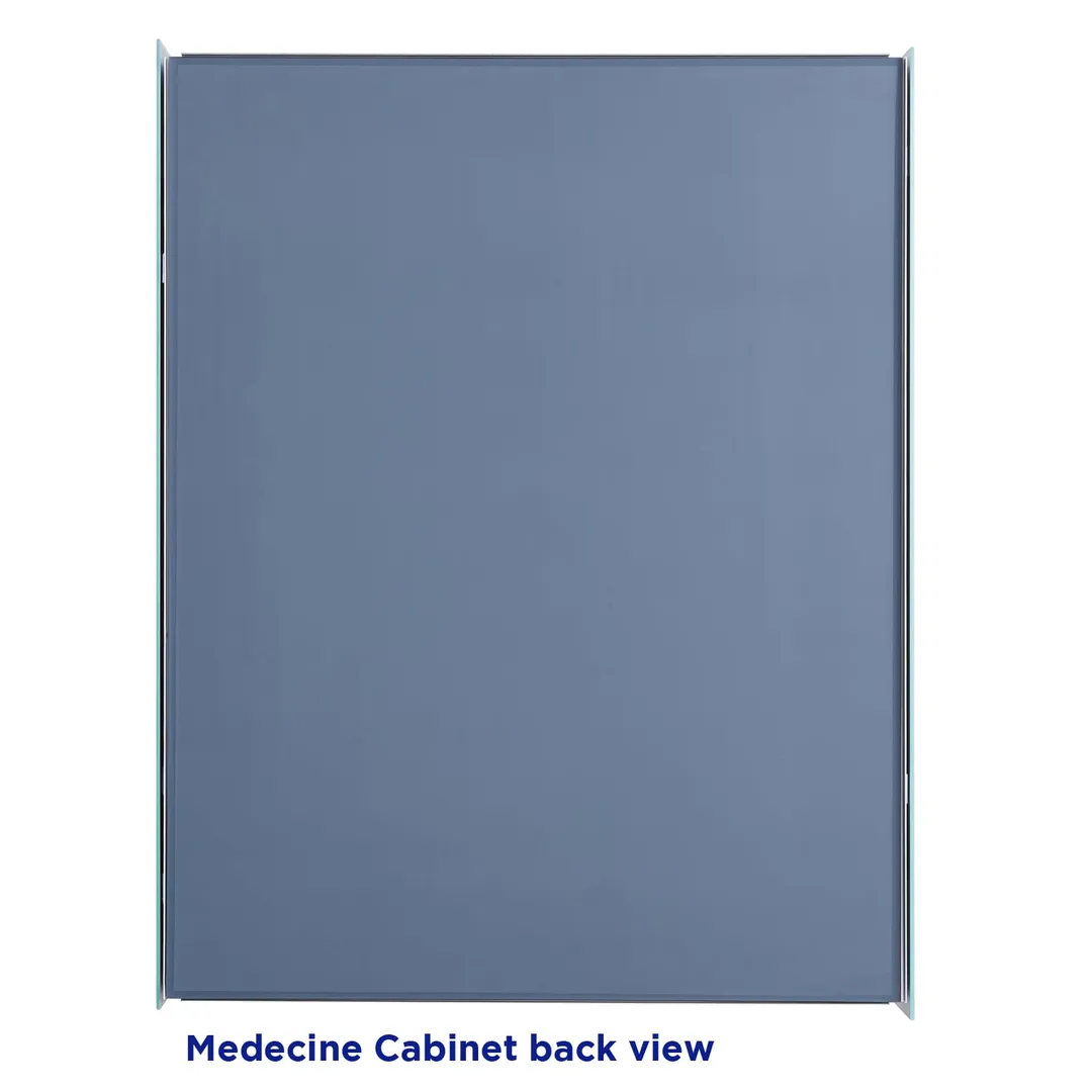 allen + roth 20-in x 26-in Fog Free Surface/Recessed Mount Silver Mirrored Soft Close Medicine Cabinet, photo 3 of 14