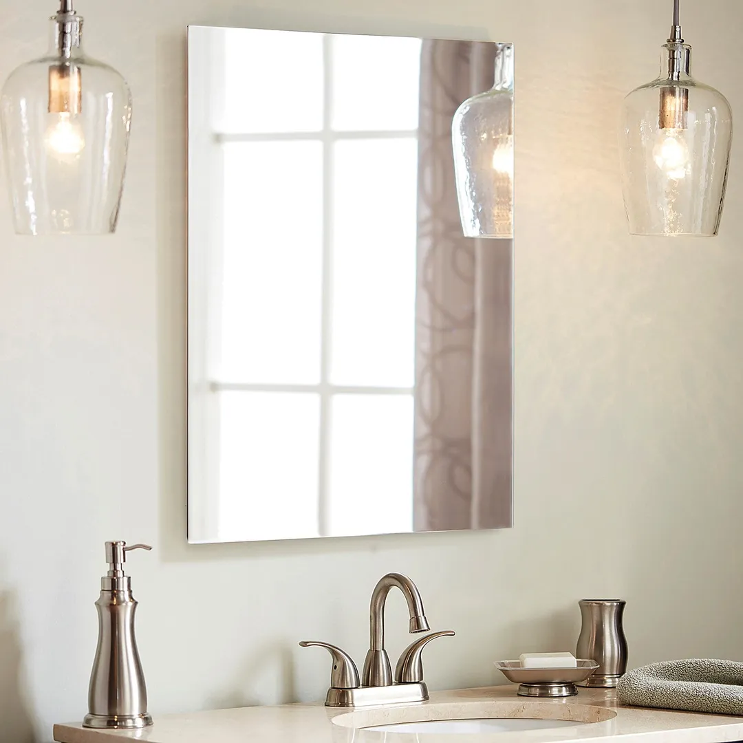 allen + roth 20-in x 26-in Fog Free Surface/Recessed Mount Silver Mirrored Soft Close Medicine Cabinet, photo 12 of 14