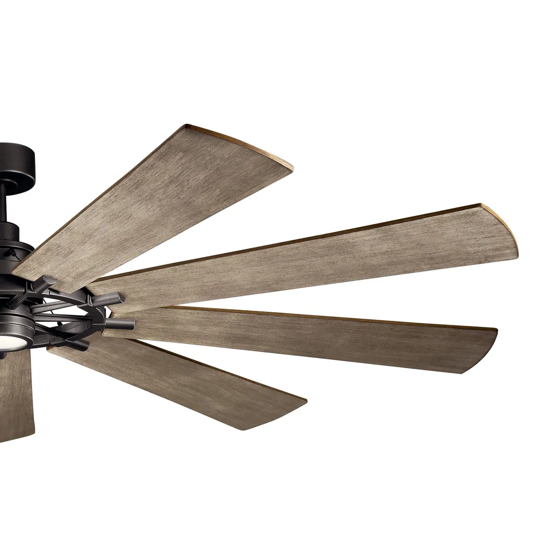 Kichler Gentry XL 85-in Anvil Iron LED Indoor/Outdoor Ceiling Fan with Light Kit (9-Blade), photo 9 of 11