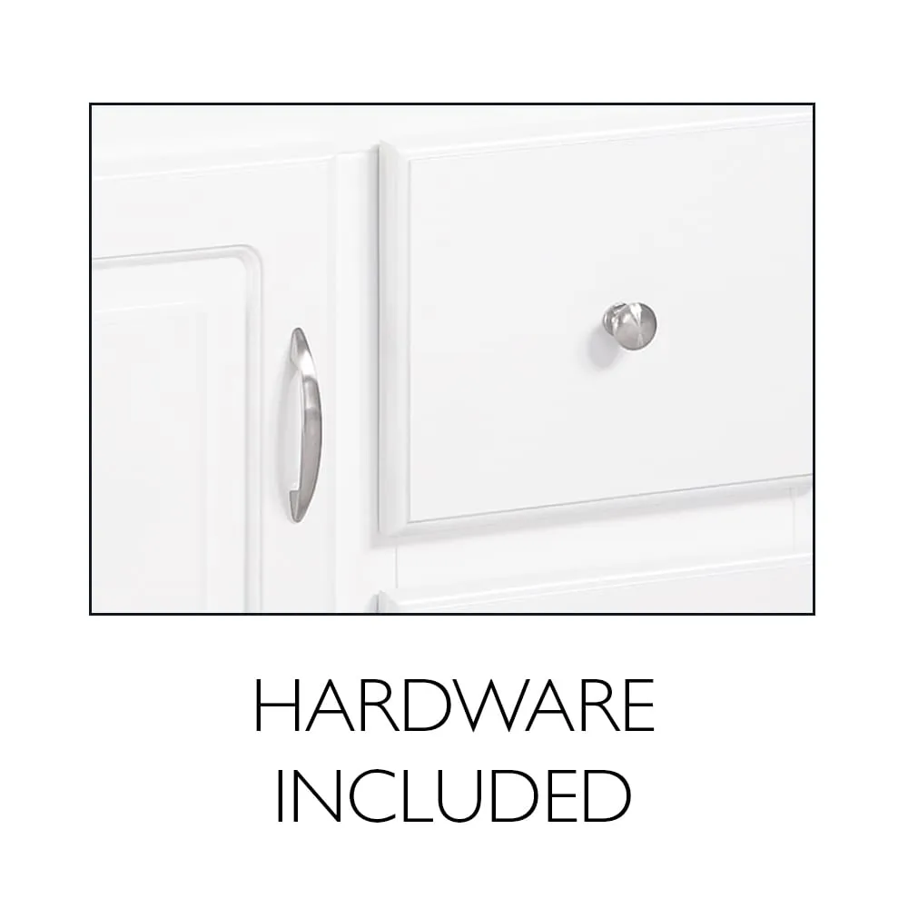 Design House Wyndham 18-in x 84-in x 21-in White Freestanding Linen Cabinet, photo 7 of 10