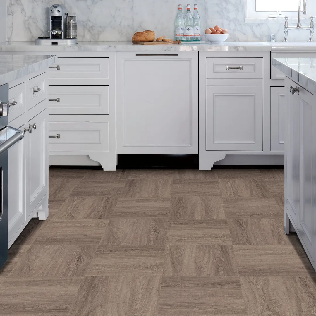 FloorPops Neutral 12-in x 12-in Water Resistant Peel and Stick Vinyl Tile Flooring (20-sq ft), photo 3 of 8