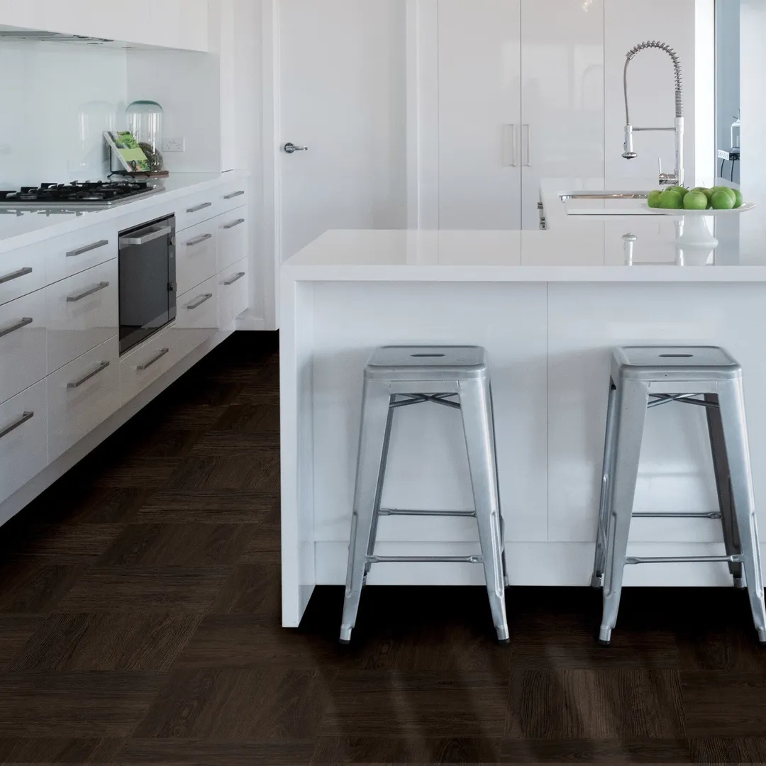 FloorPops Brown 12-in x 12-in Water Resistant Peel and Stick Vinyl Tile Flooring (20-sq ft), photo 6 of 8