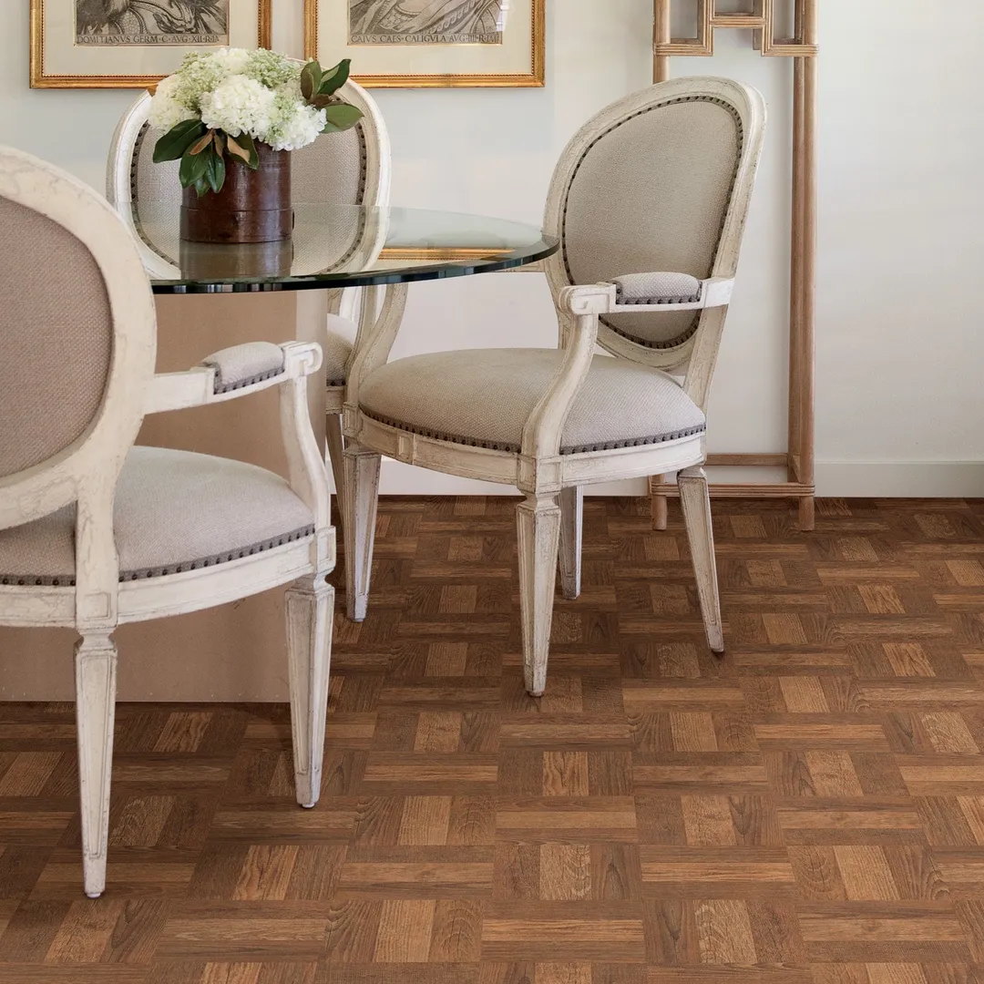FloorPops Brown 12-in x 12-in Water-Resistant Peel-and-Stick Vinyl Tile Flooring, 20-sq ft Carton, photo 2 of 8
