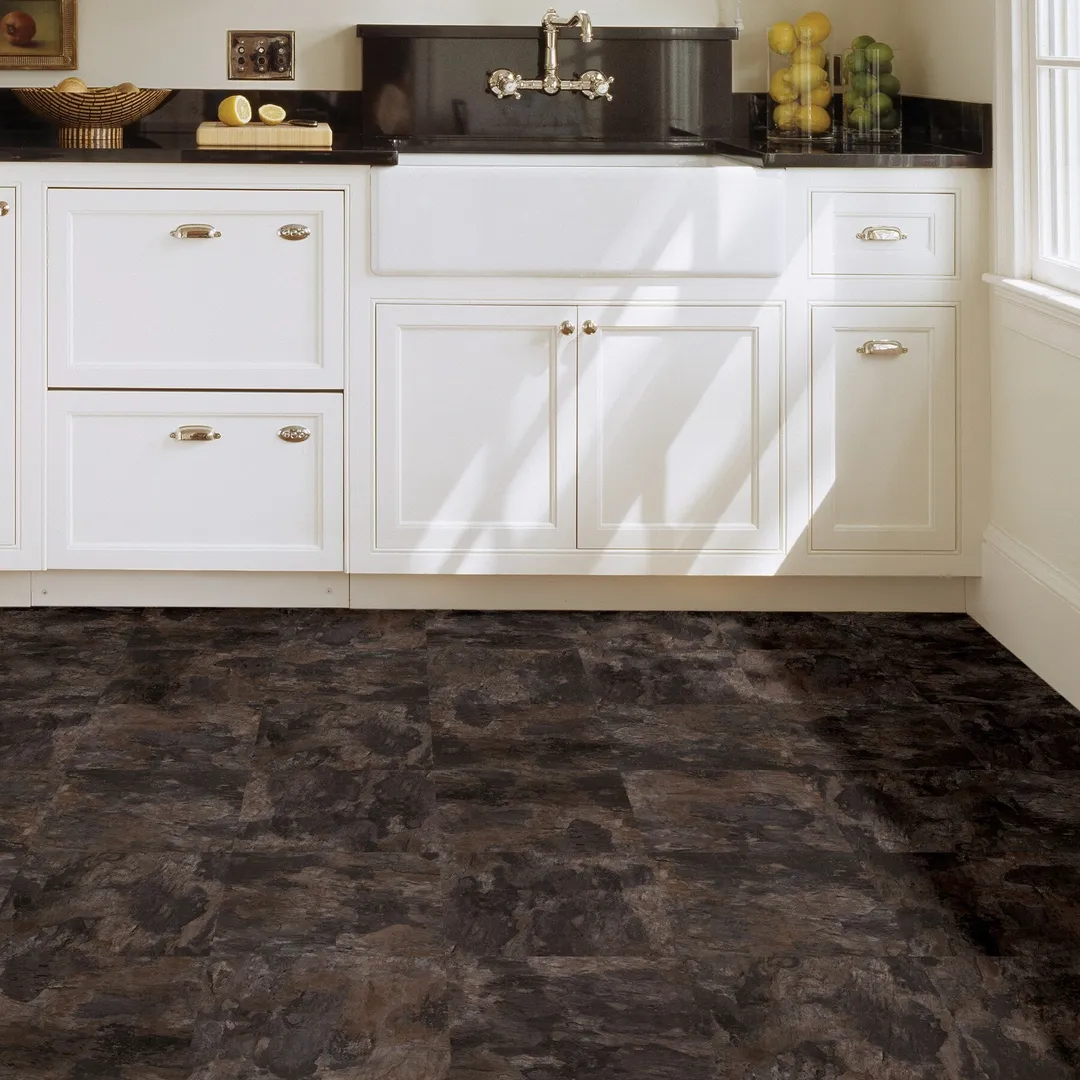 FloorPops Brownstone 12 in. W x 12 in. L Peel and Stick Floor Vinyl Tiles, 20 Tiles (20 sq. ft. Case), photo 7 of 8