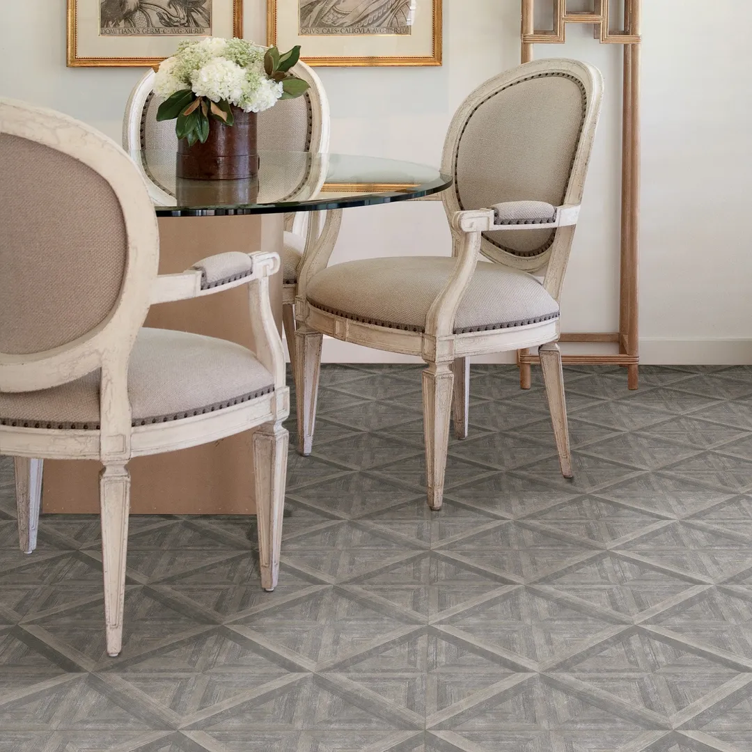 FloorPops Grey 12-in x 12-in Water-Resistant Peel-and-Stick Vinyl Tile Flooring, 20-sq ft Carton, photo 2 of 8