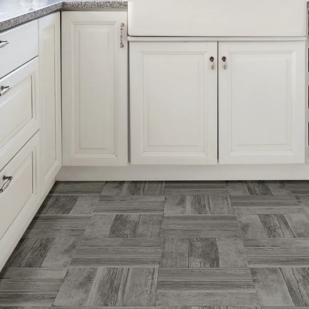 FloorPops Grey 12-in x 12-in Peel and Stick Vinyl Tile Flooring, Water Resistant, 20-sq ft Carton, photo 2 of 8