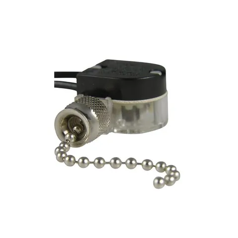 3 Amp Single-Pole Single Circuit Pull-Chain Switch - Nickel (1-Pack)
