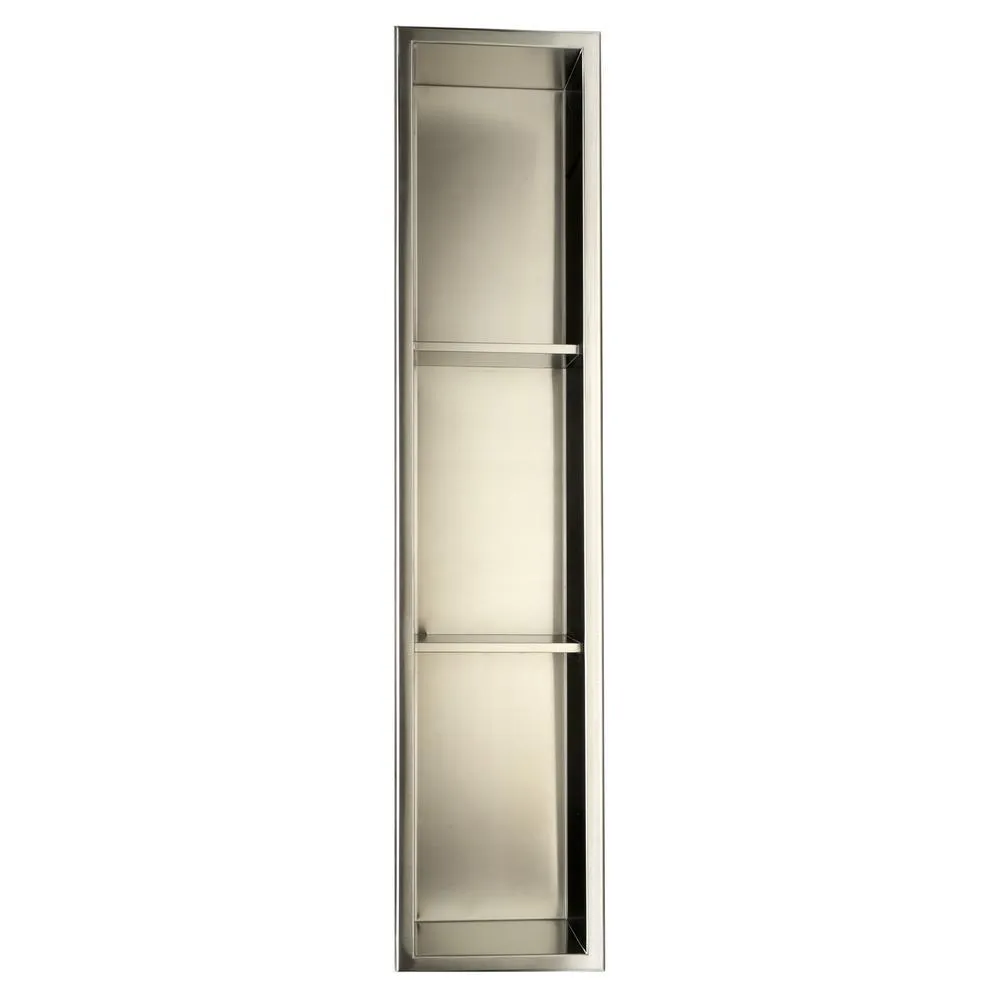 36 in. x 8 in. x 4 in. Niche in Brushed Stainless Steel, photo 3 of 6