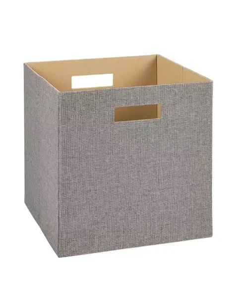 13 in deep · 13 in high · 13 in wide Grey Fabric Cube Storage Bin