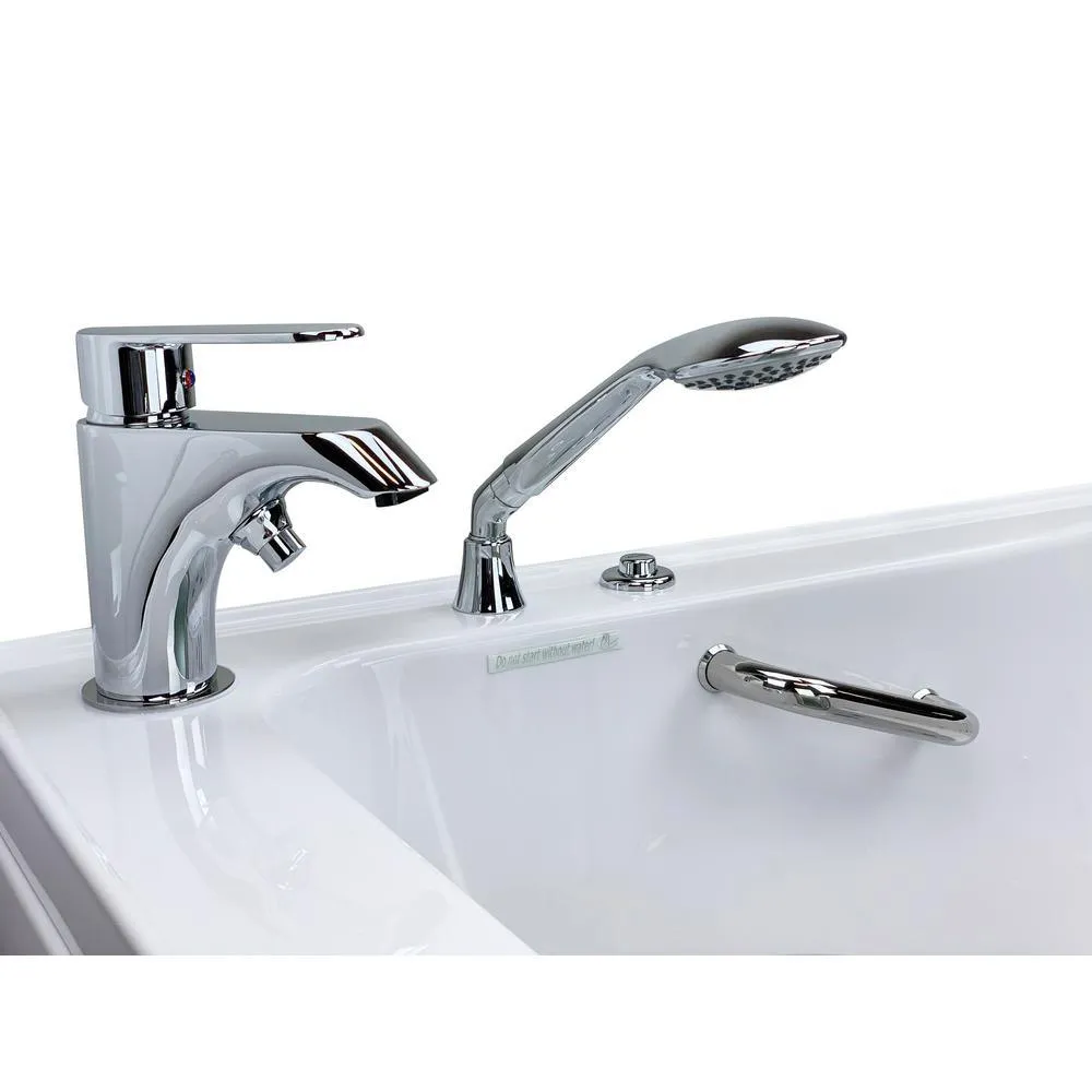 Ella Royal 52 in. Acrylic Walk-In Whirlpool Bathtub in White with Left Door, 2-Piece Fast Fill Faucet and 2 in. Dual Drain, photo 7 of 11