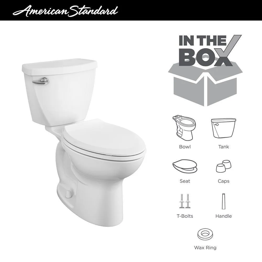 Cadet 3 FloWise Tall Height 2-Piece 1.28 GPF Single Flush Elongated Toilet in White with Slow Close Seat (4-Pack), photo 4 of 9