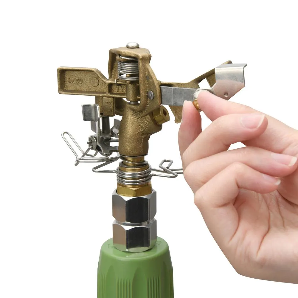1390 sq. ft. Heavy-Duty Brass Impulse Sprinkler with Metal Tripod, photo 3 of 3