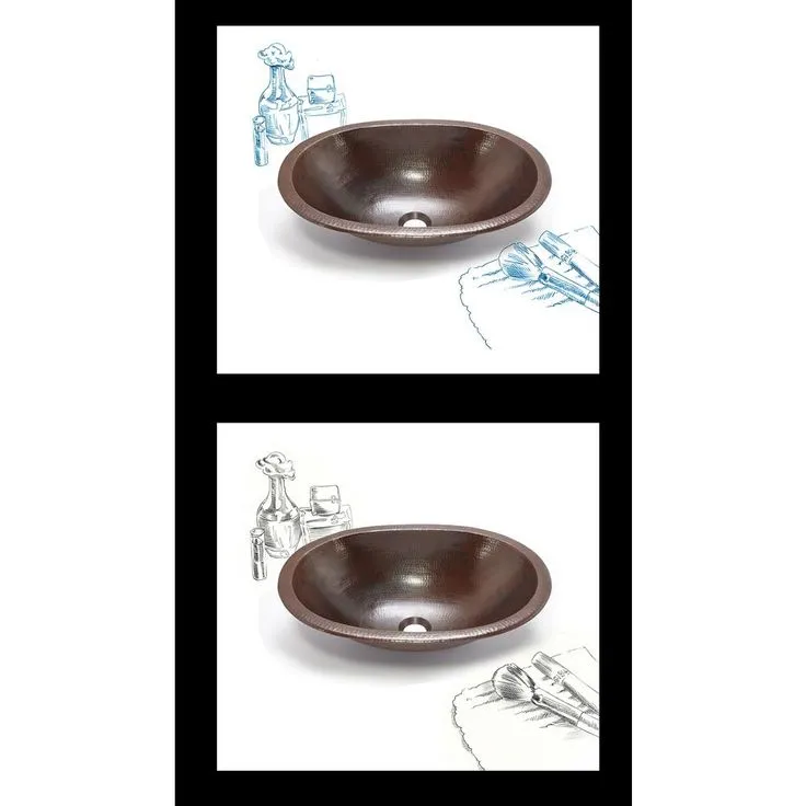 SINKOLOGY Wallace All-In-One 19 in. Undermount or Drop-In Bathroom Sink with Pfister Rustic Bronze Faucet and Drain, photo 3 of 5