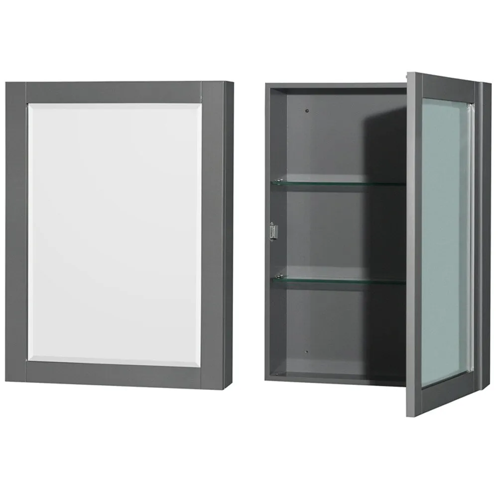 Wyndham Collection Sheffield 29-in Dark Gray Bathroom Vanity Cabinet (Mirror Included), photo 5 of 5