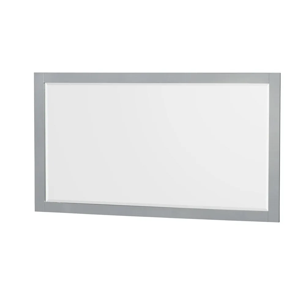 Wyndham Collection Sheffield 59-in Gray Bathroom Vanity Cabinet with Mirror, photo 4 of 4