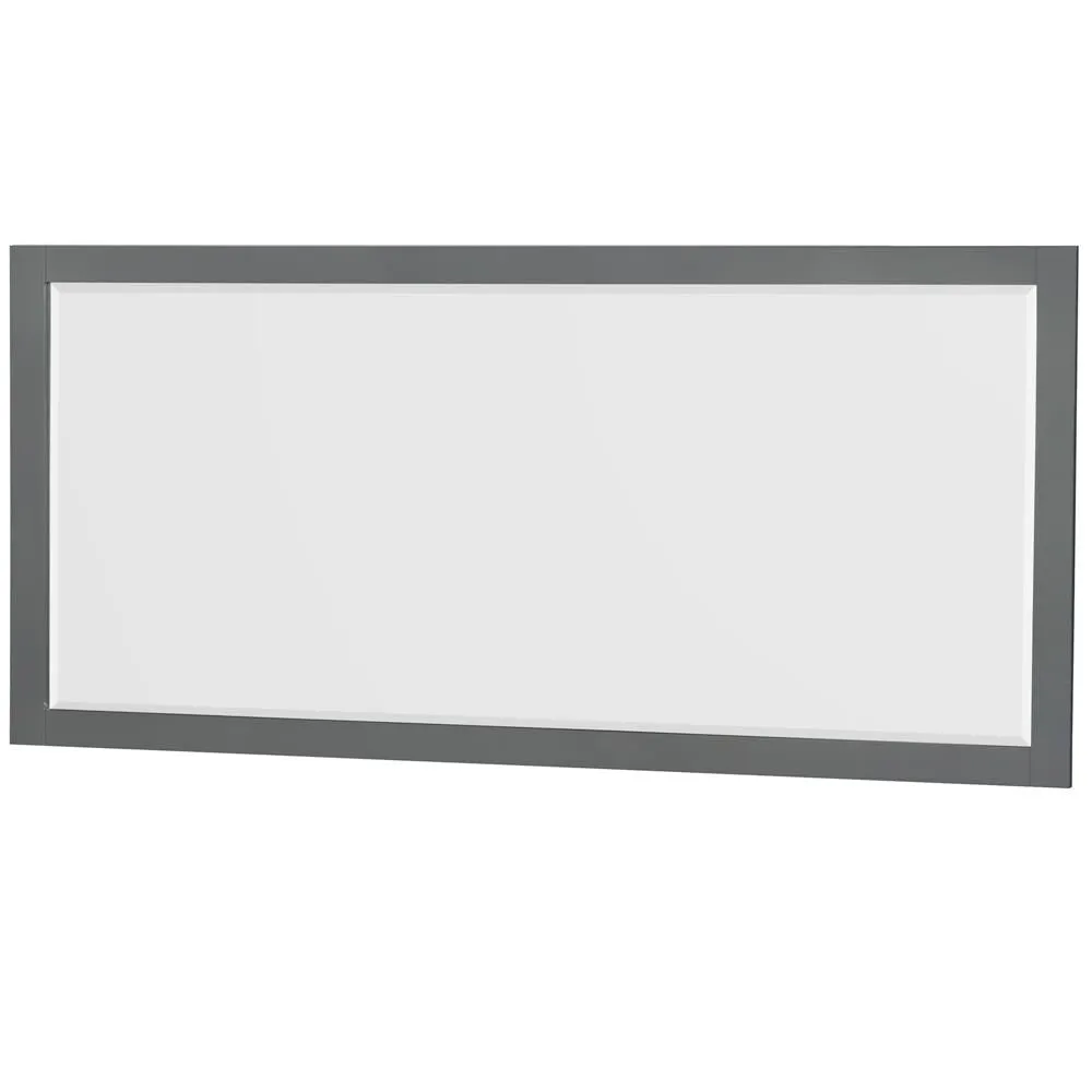 Wyndham Collection Sheffield 78.5-in Dark Gray Bathroom Vanity Cabinet with Mirror, photo 4 of 4