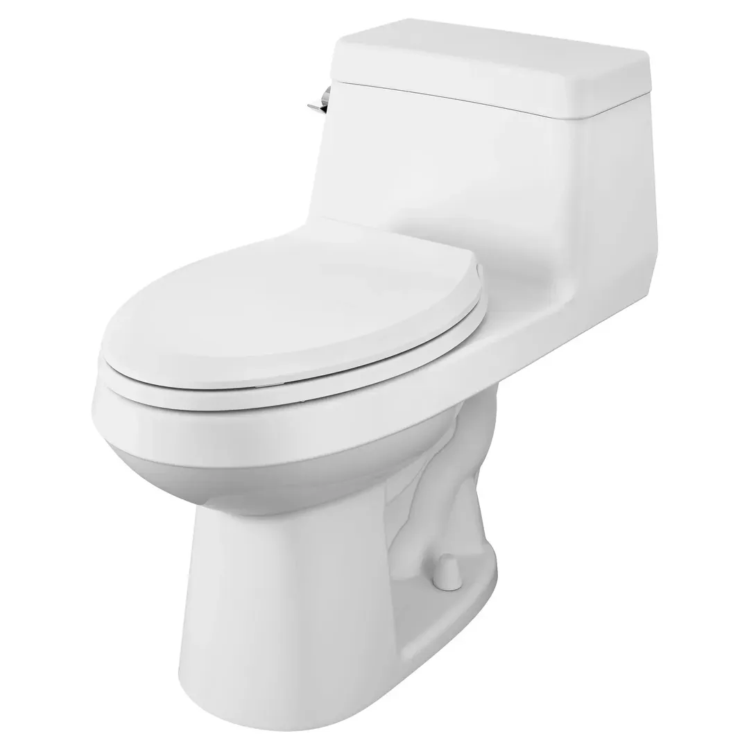 American Standard Colony 1-Piece 1.28 GPF Single Flush Elongated Toilet in White, Seat Included, photo 4 of 9