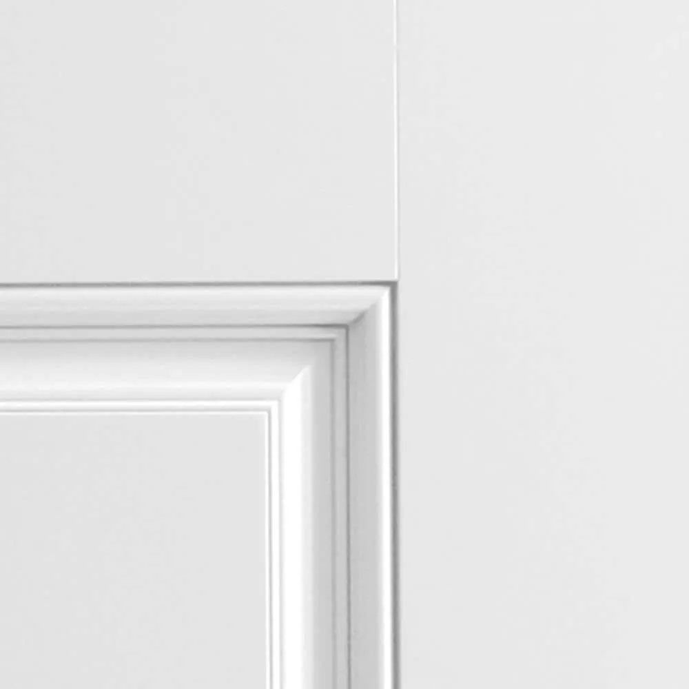 Masonite 36-in x 80-in Fiberglass Full Lite Left-Hand Inswing Roma Red Painted Prehung Single Front Door with Brickmould, photo 4 of 4