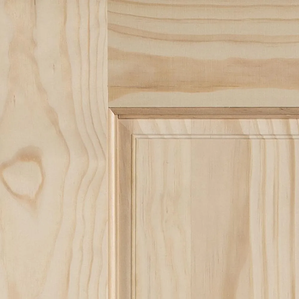 Masonite Traditional 60-in x 80-in Clear Glass Unfinished Pine Wood Interior French Door, photo 3 of 7