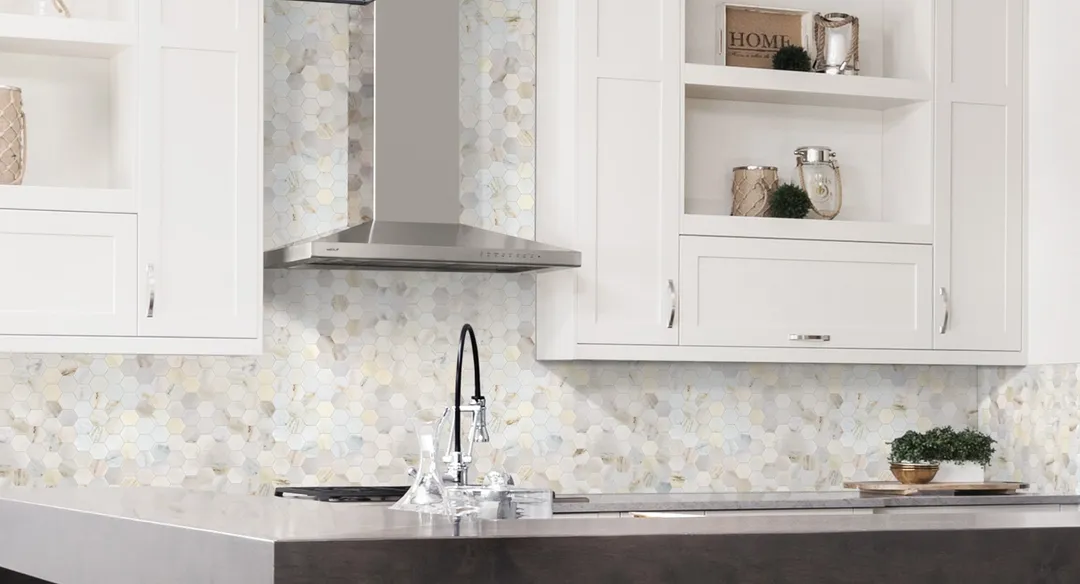 Satori Bianco Perla 12-in x 12-in Polished Natural Stone Look Hexagon Mosaic Floor and Wall Tile (0.96-sq. ft/ Piece), photo 2 of 7