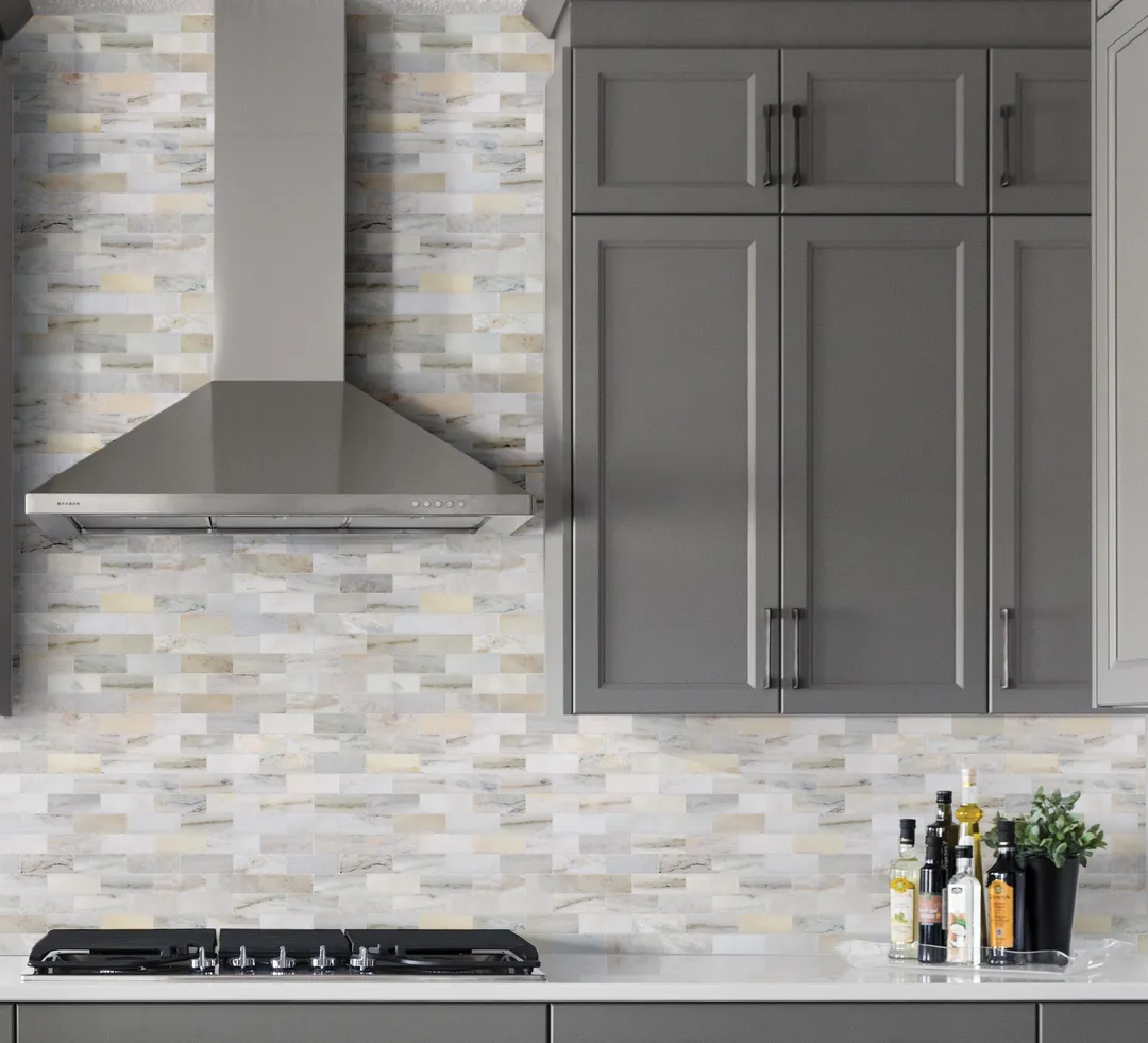 Satori Bianco Perla 12-in x 12-in Polished Natural Stone Look Mosaic Floor and Wall Tile (0.98-sq. ft/ Piece), photo 2 of 8