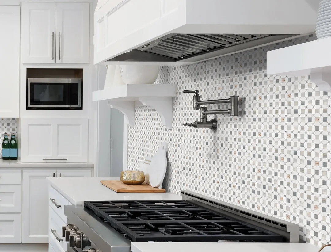 Satori Palissandro Thassos 12-in x 12-in Polished Natural Stone Look Mosaic Floor and Wall Tile (0.95-sq. ft/ Piece), photo 4 of 7